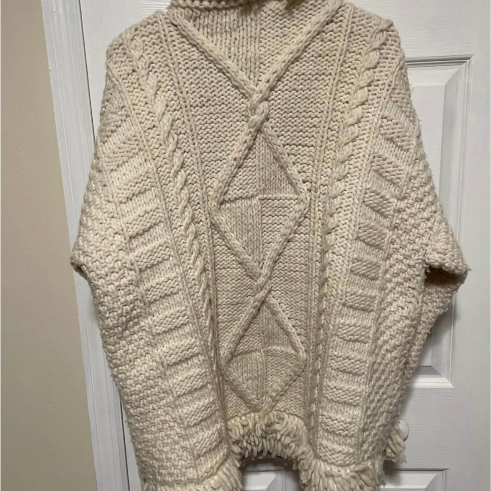 Women's Cream Wool Jacket - Picture 4 of 9